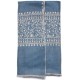 PALLA BLUE, hand-embroidered 100% cashmere pashmina stole