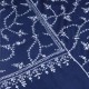 BIANCA NAVY, real pashmina 100% cashmere with handmade embroideries