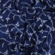 BIANCA NAVY, real pashmina 100% cashmere with handmade embroideries