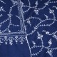 BIANCA NAVY, real pashmina 100% cashmere with handmade embroideries