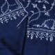 BIANCA NAVY, real pashmina 100% cashmere with handmade embroideries