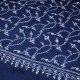 BIANCA NAVY, echte Pashmina stola 100% handgeborduurd cashmere