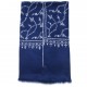 BIANCA NAVY, real pashmina 100% cashmere with handmade embroideries