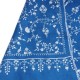 BIANCA TEAL BLUE, real pashmina 100% cashmere with handmade embroideries