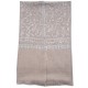 LISA BEIGE, echte Pashmina stola 100% cashmere met de hand geborduurd