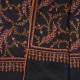 ASSIA BLACK, Real embroidered pashmina shawl 100% cashmere