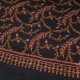 ASSIA BLACK, Real embroidered pashmina shawl 100% cashmere