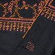 ASSIA BLACK, Real embroidered pashmina shawl 100% cashmere