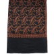 ASSIA BLACK, Real embroidered pashmina shawl 100% cashmere