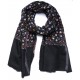 LILA BLACK, Real embroidered pashmina shawl 100% cashmere