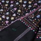 LILA BLACK, Real embroidered pashmina shawl 100% cashmere