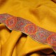 ELISA SAFFRON, hand-embroidered 100% cashmere pashmina shawl