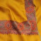 ELISA SAFFRON, hand-embroidered 100% cashmere pashmina shawl