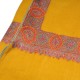 ELISA SAFFRON, hand-embroidered 100% cashmere pashmina shawl