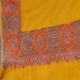 ELISA SAFFRON, hand-embroidered 100% cashmere pashmina shawl