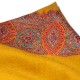 ELISA SAFFRON, hand-embroidered 100% cashmere pashmina shawl