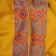 ELISA SAFFRON, hand-embroidered 100% cashmere pashmina shawl