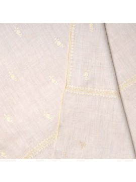 BEA BEIGE CHIARO, scialle vera Pashmina 100% cashmere ricamata a mano