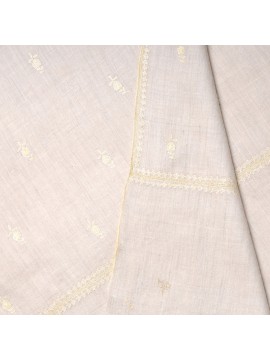BEA LIGHT BEIGE, Real embroidered pashmina shawl 100% cashmere