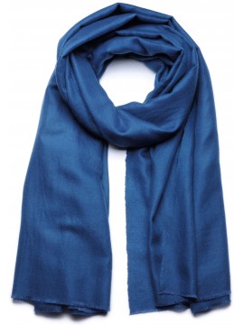 Echte Indigoblauw Pashmina sjaal - 100% handgeweven cashmere