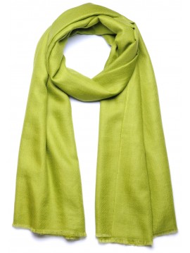 Pashmina verde hierba - Chal 100% cachemira