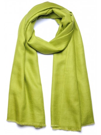 Pashmina Vert anis - Châle 100% cachemire