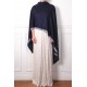 ASHLEY NAVY, scialle in pashmina ricamato a mano in 100% cashmere