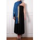 ZARI BLAUW, Pashmina stola 100% cashmere en lurex