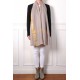 ZARI BEIGE, Handwoven cashmere pashmina Stole and lurex