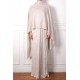 BEA LICHT BEIGE, handgeborduurde 100% cashmere pashmina sjaal