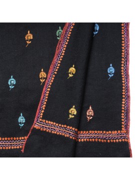 BEA MULTI, Real embroidered pashmina shawl 100% cashmere