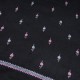 FLORIE BLACK, Real embroidered pashmina shawl 100% cashmere