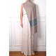 PALLA BEIGE, hand-embroidered 100% cashmere pashmina stole