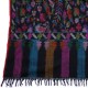 KANI NOIR, châle véritable pashmina kani 100% cachemire