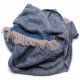 KORZOK  BLUE, handspun handwoven thick cashmere pashmina scarf