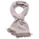 KORZOK BEIGE CLAIR, écharpe Pashmina épais 100% cachemire filé main