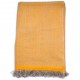 NYOMA GIALLO, plaid Pashmina spessa 100% cashmere filata a mano