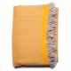 NYOMA YELLOW, handspun handwoven thick cashmere pashmina throw