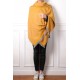 NYOMA GIALLO, plaid Pashmina spessa 100% cashmere filata a mano