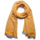 NYOMA GIALLO, plaid Pashmina spessa 100% cashmere filata a mano