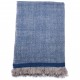 NYOMA INDIGO, handspun handwoven thick cashmere pashmina throw