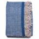 NYOMA INDIGO, handspun handwoven thick cashmere pashmina throw