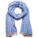 NYOMA BLUE, handspun handwoven thick cashmere pashmina shawl