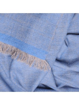 NYOMA BLUE, handspun handwoven thick cashmere pashmina shawl