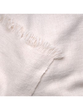 RUPSHU IVORY, handspun handwoven thick cashmere pashmina throw