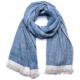 RUPSHU BLU, plaid Pashmina spessa 100% cashmere filata a mano