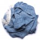 RUPSHU BLEU, plaid Pashmina épais 100% cachemire filé main