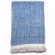 RUPSHU BLEU, plaid Pashmina épais 100% cachemire filé main