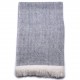 RUPSHU GRIS, plaid Pashmina épais 100% cachemire filé main