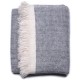 RUPSHU GREY, handspun handwoven thick cashmere pashmina throw